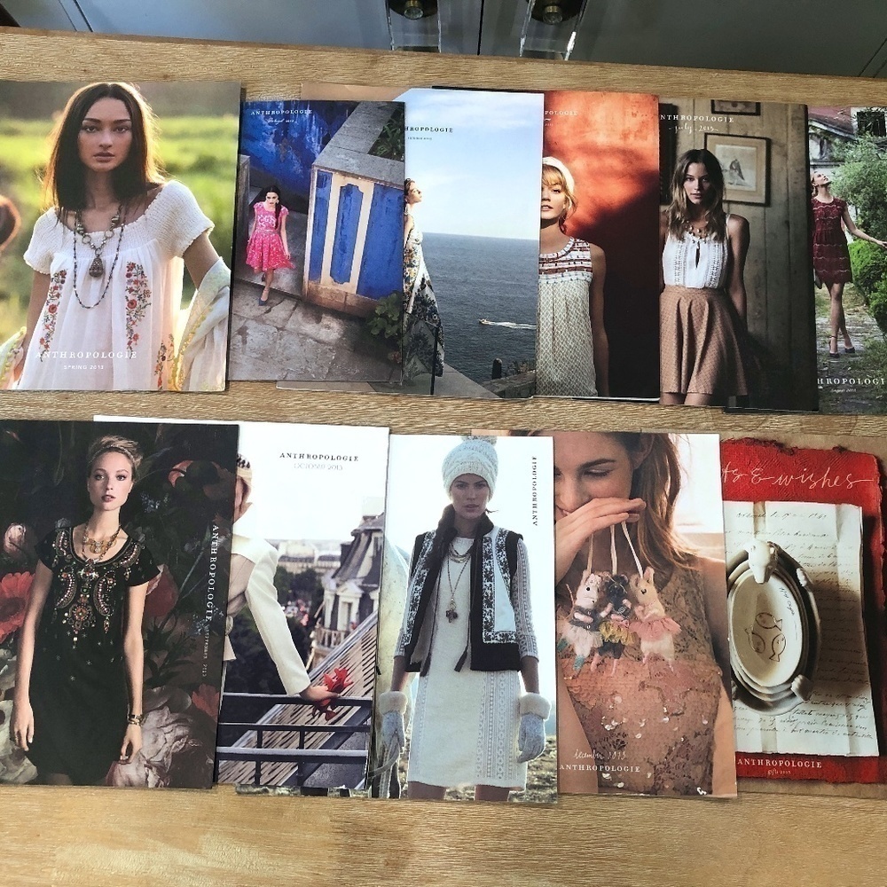 ANTHROPOLOGIE Archival Lot of 12 Rare Catalogues, 2013